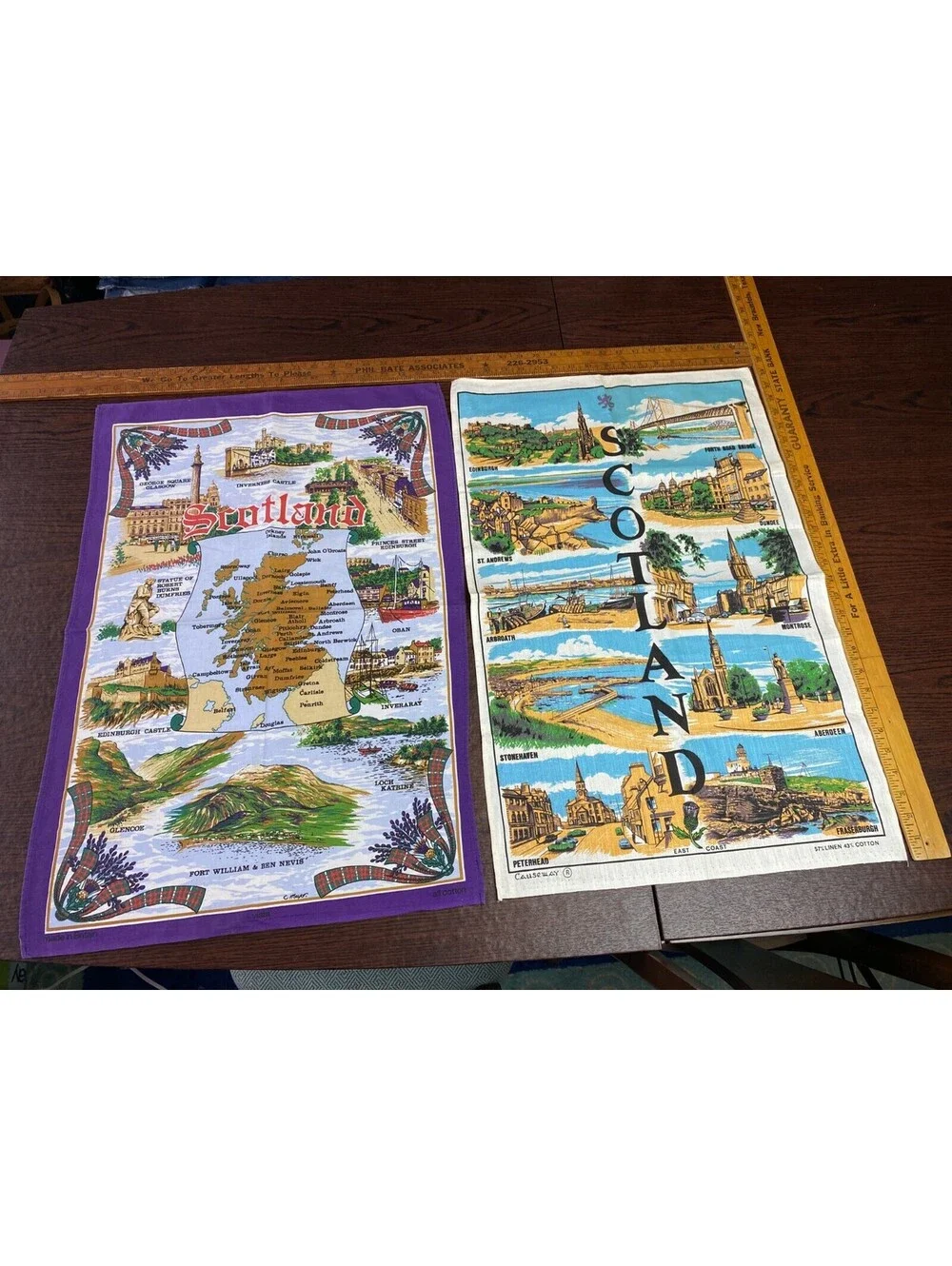 Vintage Causeway Mayor Vista East Coast SCOTLAND Souvenir Towels